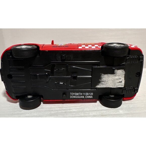 Diecast Red Fire Rescue SUV Toy W/ Opening Doors & Emergency Lights 5" - Picture 7 of 10